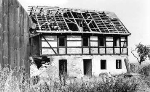 Roßwein-Wettersdorf. Ehem. Mühlengehöft, ruinös