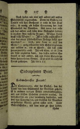 Siebenzehnter Brief.