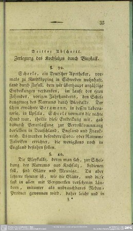 Dritter Abschnitt. Zerlegung des Kochsalzes durch Bleykalk