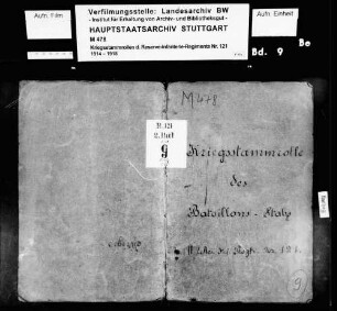 Kriegsstammrolle des Stabs des II. Bataillons