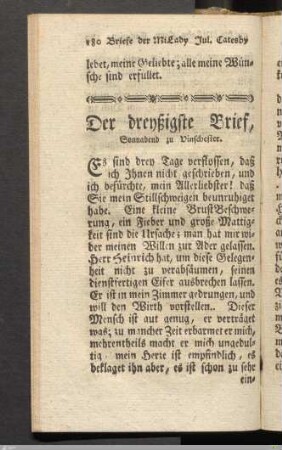 Der dreyßigste Brief
