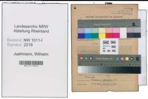 Entnazifizierung Wilhelm Juehmann , geb. 14.12.1903 (Kaufmaennische Angestellte)