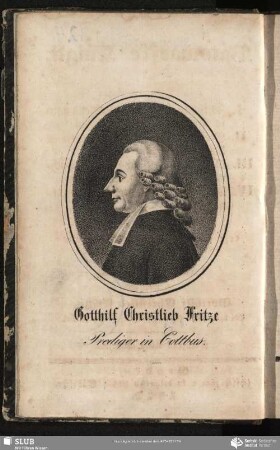 Gotthilf Christlieb Fritze Prediger in Cottbus