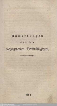 Anmerkungen über die vorhergehenden Denkwürdigkeiten.