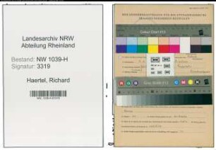 Entnazifizierung Richard Haertel , geb. 09.06.1902 (Angestellter)