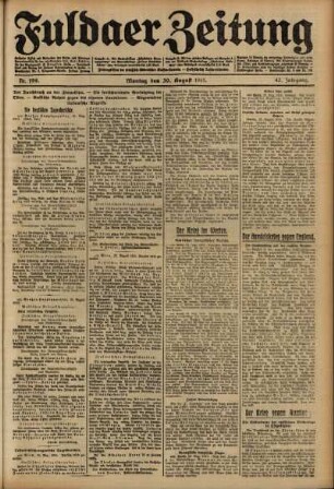 Ausgabe vom Montag, den 30. August 1915.