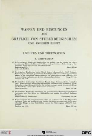 I. Schutz- und Trutzwaffen (Nr. 29-80)