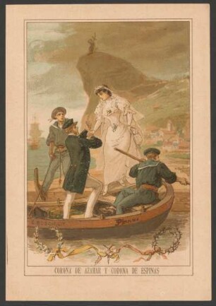 Corona de azahar y corona de espinas - [Ilustración para el anuncio de la misma publicación]