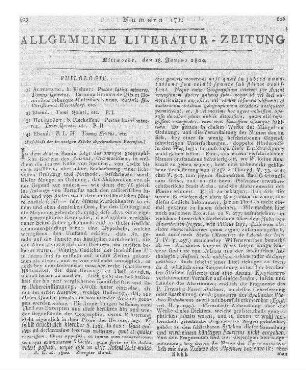 Poetae latini minores etc. (Beschluß der im vorigen Stücke abgebrochenen Recension)