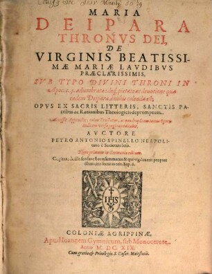 Maria Deipara thronus Dei