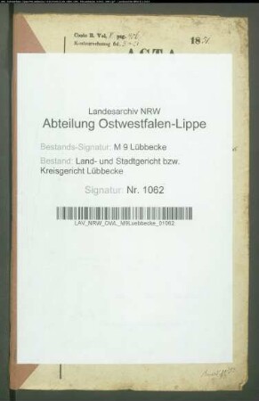 Erblasser: Redecker gt. Röttger, Christian Ludwig: