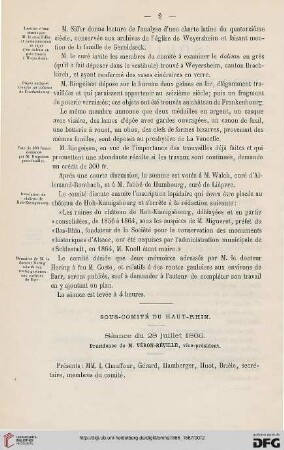 Sous-comité du Haut-Rhin: séance du 28 juillet 1866