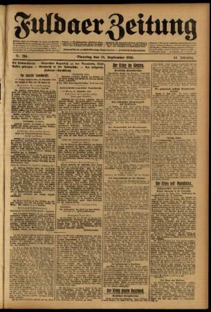 Ausgabe vom Dienstag, den 19. September 1916.