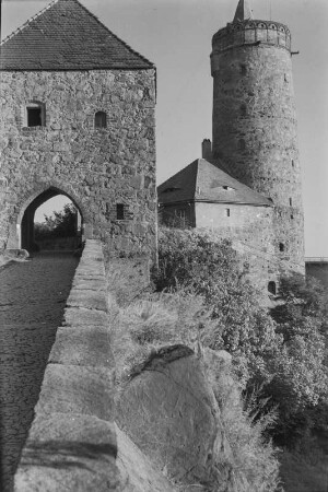 Bautzen. Blick auf das Mühltor und die Alte Wasserkunst
