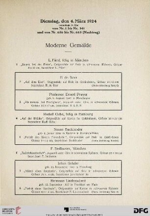 Moderne Gemälde (Nr. 1-120)