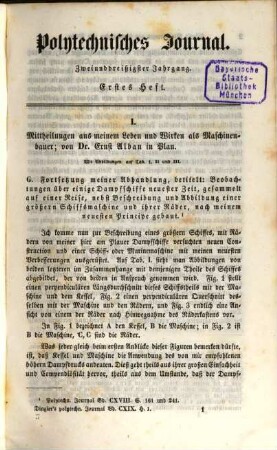 Polytechnisches Journal. 119. 1851