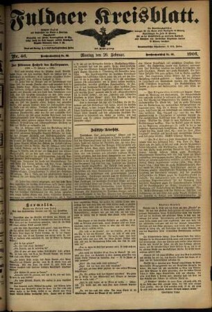 Ausgabe vom Montag, den 26. Februar 1906.