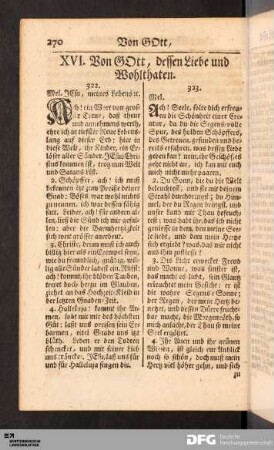 XVI. Von Gott, dessen Liebe und Wohlthaten