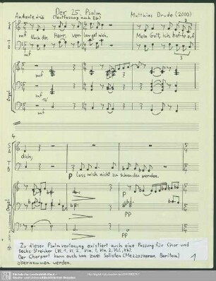 Der 25. Psalm : (2000)