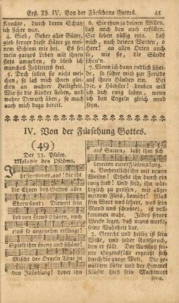 IV. Von der Fürsehung Gottes