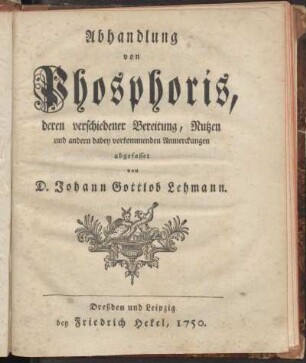 Abhandlung von Phosphoris