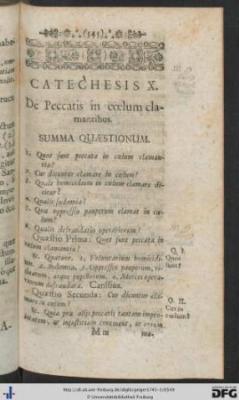 Catechesis X. De Peccatis in coelum clamantibus.