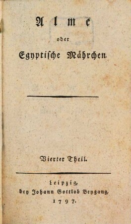 Alme oder Egyptische Mährchen, 4. Sam und Siuph oder die Rache
