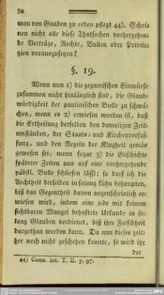 §. 19. [Einige Gründe für die Glaubwürdigkeit besagter Bulle]