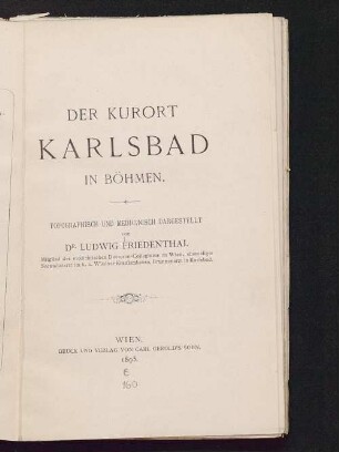 Der Kurort Karlsbad in Böhmen