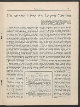 Un nuevo libro de Leyes Civiles