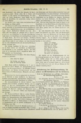 Abänderung der Prüfungsordnung für Lehrer an Mittelschulen und für Rektoren : Erlaß des Ministeriums der geistlichen, Unterrichts- und Medizinal-Angelegenheiten [vom 3. Juli 1896]