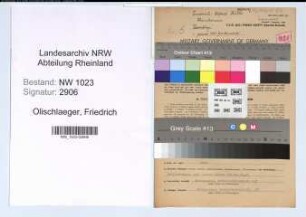 Entnazifizierung Friedrich Olischlaeger , geb. 12.04.1895 (Kaufm.Angest.)