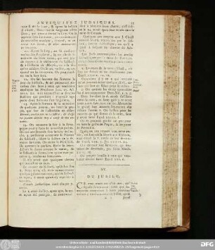 XV. Du Jubile'.