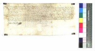 Johann Christoph von Freyberg-Eisenberg, Propst zu Ellwangen, verleiht an Stoffel Hörner zu Bühlertann einen Morgen Ackers, so wie er diesen von Simon Nagel erkauft hat.