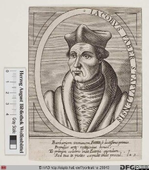 Bildnis Jacques Lefèvre d'Étaples (lat. Jacobus Faber Stapulensis)