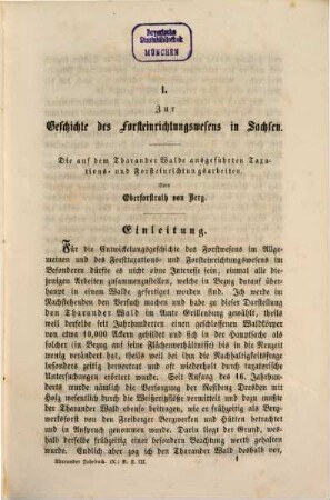 Jahrbuch der Königl.-Sächs. Akademie für Forst- und Landwirthe zu Tharand. 10 = N.F. Bd. 3. 1854