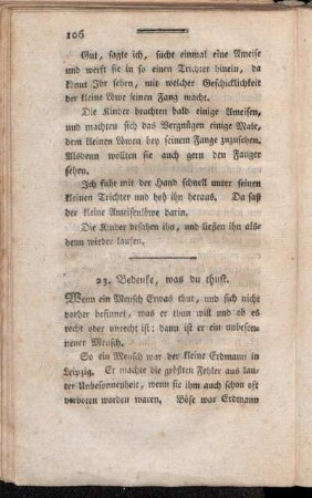 23. Bedenke, was du thust