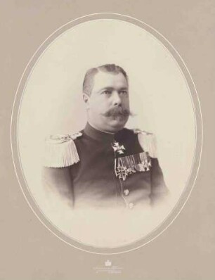 Anton von Rummel, Oberst und Kommandeur 1892, späterer Generalmajor, Brustbild