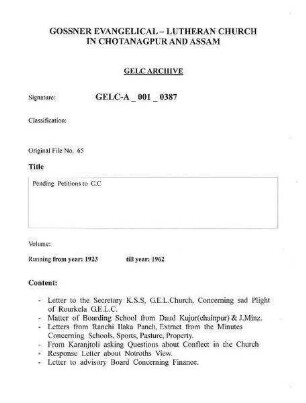 Pending Petitions to C.C.
