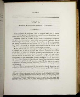 Livre II. Applications de la Géométrie Descriptive à la Perspective.