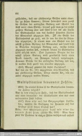 Multiplication benannter Zahlen