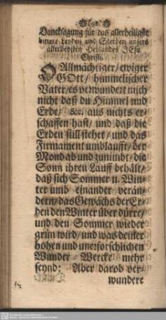 Dancksagung für das allerheiligste bittere Leyden und Sterben unsers allerliebsten Heylandes JEsu Christi