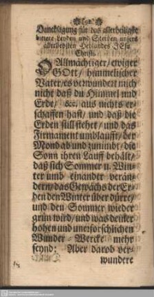 Dancksagung für das allerheiligste bittere Leyden und Sterben unsers allerliebsten Heylandes JEsu Christi