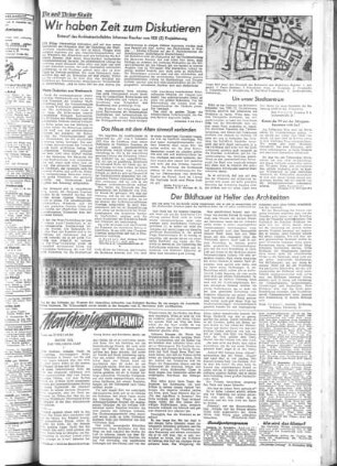 Sächsische Zeitung 7 (1952)... vom 13. Dezember. Seite ...: Themenseite "Du und Deine Stadt" (Dresden) mit Leserbriefen. Romanfortsetzung