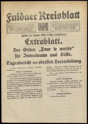 Ausgabe vom Donnerstag, den 13. Januar 1916.