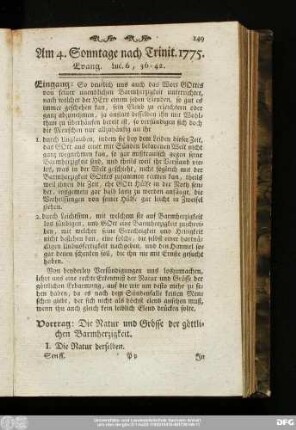 Am 4. Sonntage nach Trinit. 1775. Evang. Luc. 6, 36 - 42.