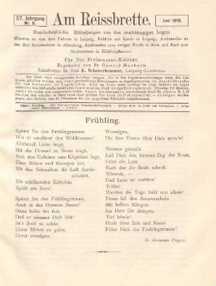 Nr. 6. Juni 1910.