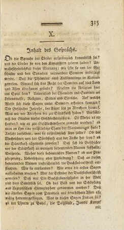 Inhalt des Gesprächs.