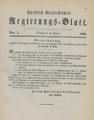 14. Januar-29. December = Nro. 1-19