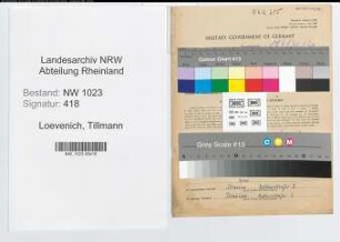 Entnazifizierung Tillmann Loevenich , geb. 11.08.1892 (Landwirt)